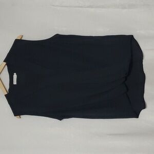 Paraphrase Black Sleeveless V-neckline Top